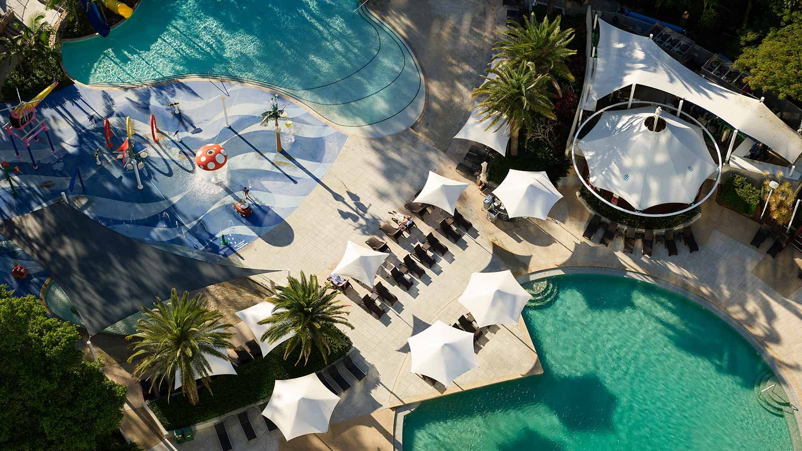 Royal Pines Resort aerial view